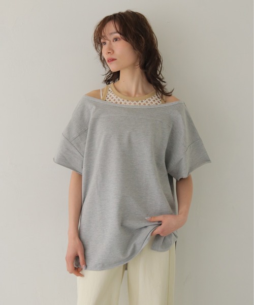 CLEIO(クレイオ)の「【CLEIO】2WAYオフショルダープルオーバー 2WAY OFF-SHOULDER PULLOVER(Tシャツ/カットソー・レディース・ネイビー/ブラウン/グレー/ピンク・FREE)」の11枚目の写真