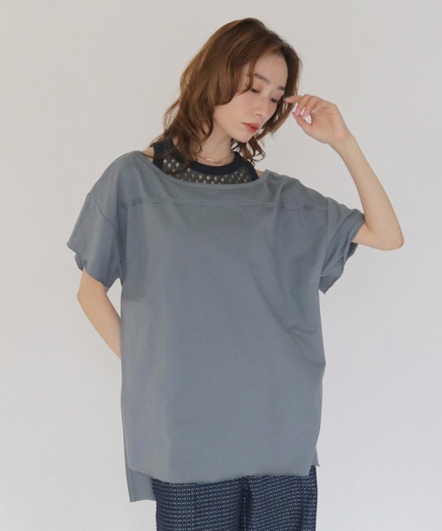 CLEIO(クレイオ)の「【CLEIO】2WAYオフショルダープルオーバー 2WAY OFF-SHOULDER PULLOVER(Tシャツ/カットソー・レディース・ネイビー/ブラウン/グレー/ピンク・FREE)」の21枚目の写真