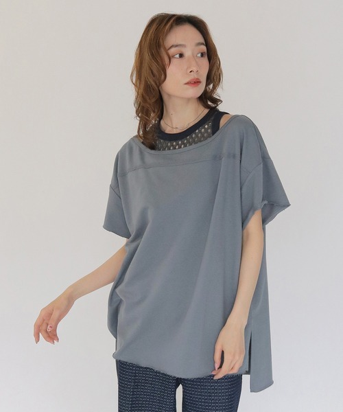 CLEIO(クレイオ)の「【CLEIO】2WAYオフショルダープルオーバー 2WAY OFF-SHOULDER PULLOVER(Tシャツ/カットソー・レディース・ネイビー/ブラウン/グレー/ピンク・FREE)」の22枚目の写真