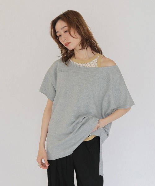 CLEIO(クレイオ)の「【CLEIO】2WAYオフショルダープルオーバー 2WAY OFF-SHOULDER PULLOVER(Tシャツ/カットソー・レディース・ネイビー/ブラウン/グレー/ピンク・FREE)」の11枚目の写真