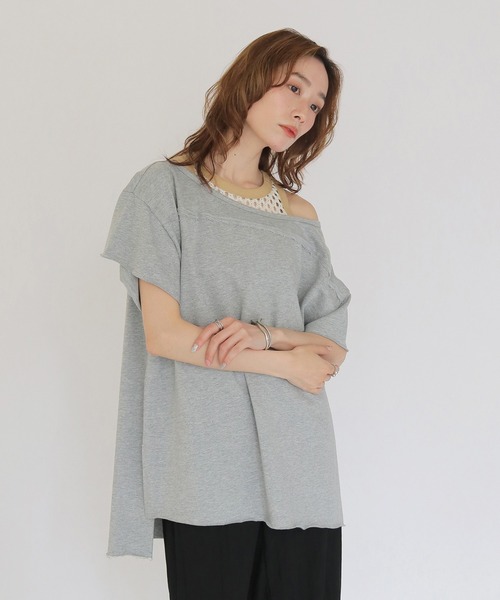 CLEIO(クレイオ)の「【CLEIO】2WAYオフショルダープルオーバー 2WAY OFF-SHOULDER PULLOVER(Tシャツ/カットソー・レディース・ネイビー/ブラウン/グレー/ピンク・FREE)」の12枚目の写真