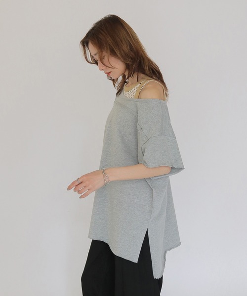 CLEIO(クレイオ)の「【CLEIO】2WAYオフショルダープルオーバー 2WAY OFF-SHOULDER PULLOVER(Tシャツ/カットソー・レディース・ネイビー/ブラウン/グレー/ピンク・FREE)」の13枚目の写真
