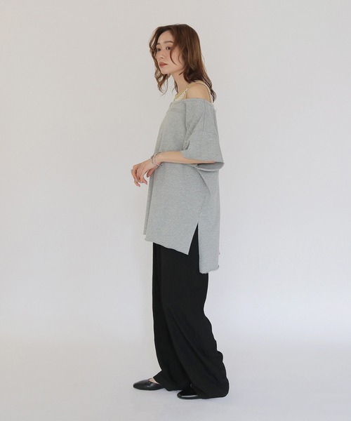 CLEIO(クレイオ)の「【CLEIO】2WAYオフショルダープルオーバー 2WAY OFF-SHOULDER PULLOVER(Tシャツ/カットソー・レディース・ネイビー/ブラウン/グレー/ピンク・FREE)」の19枚目の写真