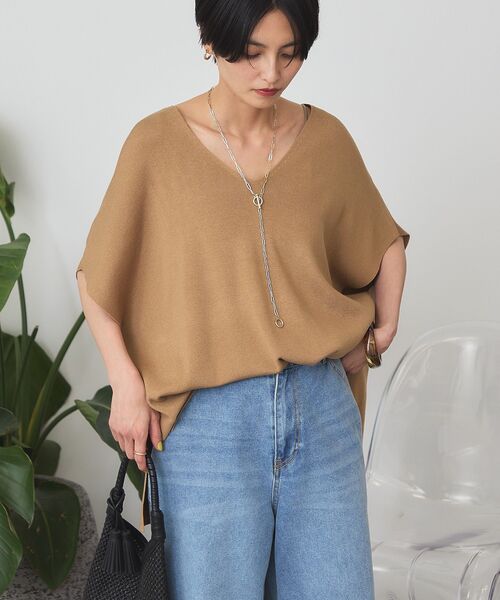 AMERICAN HOLIC(アメリカンホリック)の「【UVカット】Vネックニットベスト(ニット/セーター・レディース・ブラック/ベージュ/キャメル・FREE)」の22枚目の写真