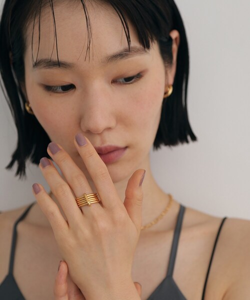 COCOSHNIK ONKITSCH(ココシュニックオンキッチュ)の「シルバー ストランドリング GP(リング・レディース・ゴールド・14/12)」の7枚目の写真