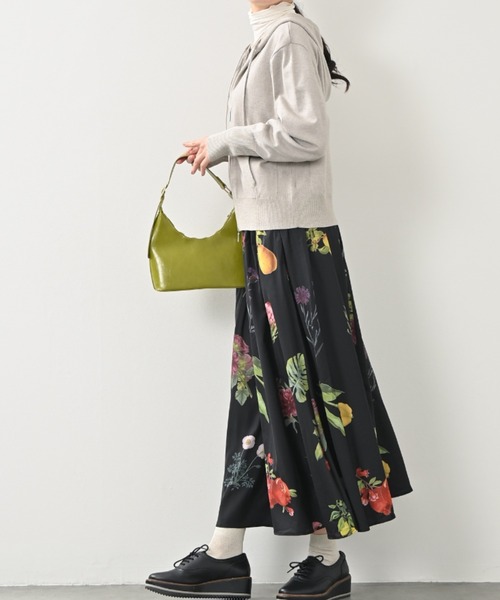 aunt lily(アントリリー)の「ラメ コットン ニットパーカー / ニットパーカー パーカー 羽織り ラメ コットンニット 大人カジュアル きれいめ フード付き ジップアップ(パーカー・レディース・ネイビー/アイボリー・M/LL/S/3L)」の20枚目の写真