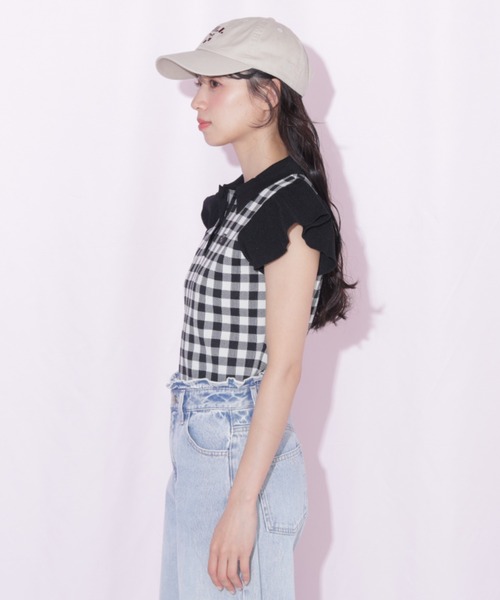 JILL by JILL STUART(ジルバイジルスチュアート)の「【WEB限定カラーあり】フリル袖ポロニット(ニット/セーター・レディース・ブルー系その他/ピンク系その他/ブラック系その他/ホワイト/ネイビー・FREE)」の19枚目の写真