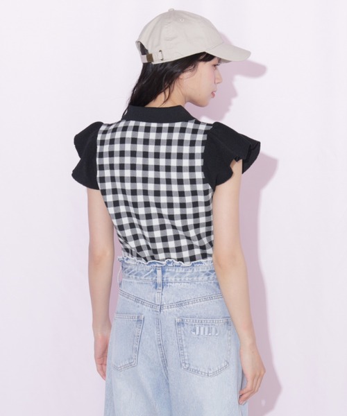 JILL by JILL STUART(ジルバイジルスチュアート)の「【WEB限定カラーあり】フリル袖ポロニット(ニット/セーター・レディース・ブルー系その他/ピンク系その他/ブラック系その他/ホワイト/ネイビー・FREE)」の20枚目の写真