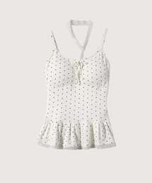Dots Padded Frill Cami