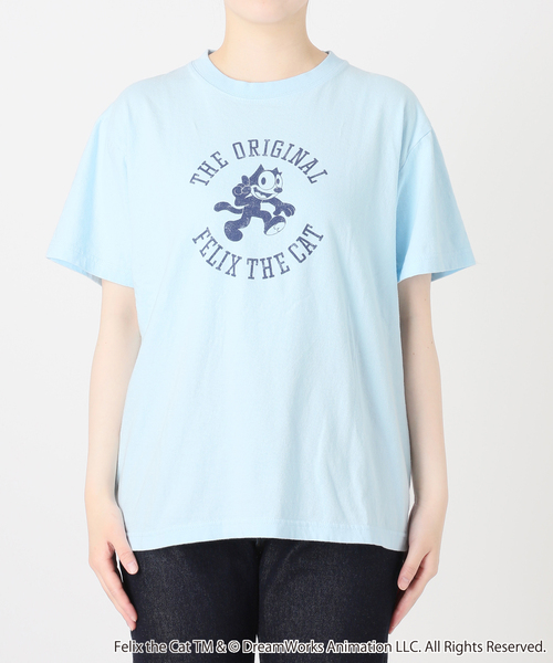 BALMYDAY'S（バルミーデイズ）の「BALMYDAYS / バルミーデイズ SLOBE別注 FELIX Tシャツ1（Tシャツ/カットソー・レディース・ネイビー/ホワイト/サックスブルー・FREE）」の19枚目の写真