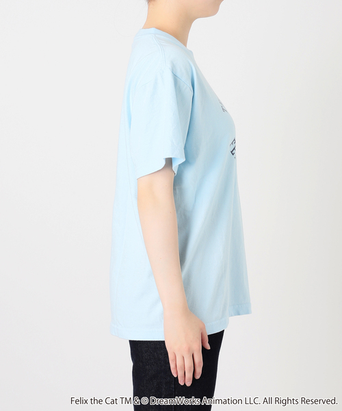 BALMYDAY'S（バルミーデイズ）の「BALMYDAYS / バルミーデイズ SLOBE別注 FELIX Tシャツ1（Tシャツ/カットソー・レディース・ネイビー/ホワイト/サックスブルー・FREE）」の15枚目の写真