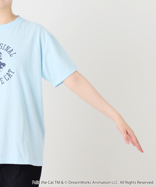 BALMYDAY'S（バルミーデイズ）の「BALMYDAYS / バルミーデイズ SLOBE別注 FELIX Tシャツ1（Tシャツ/カットソー・レディース・ネイビー/ホワイト/サックスブルー・FREE）」の13枚目の写真