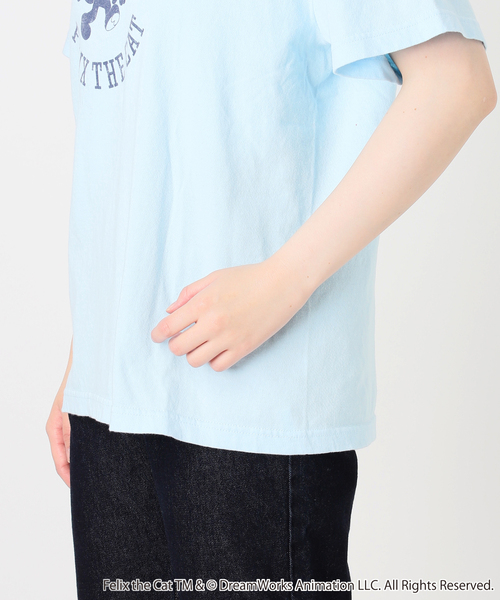 BALMYDAY'S（バルミーデイズ）の「BALMYDAYS / バルミーデイズ SLOBE別注 FELIX Tシャツ1（Tシャツ/カットソー・レディース・ネイビー/ホワイト/サックスブルー・FREE）」の14枚目の写真