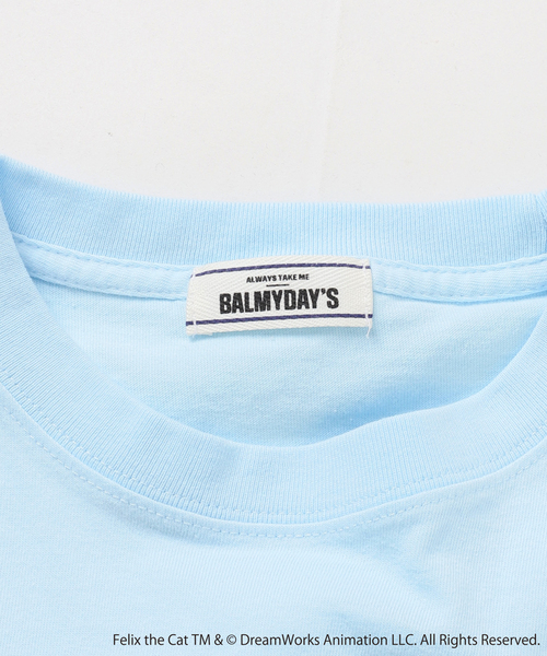 BALMYDAY'S（バルミーデイズ）の「BALMYDAYS / バルミーデイズ SLOBE別注 FELIX Tシャツ1（Tシャツ/カットソー・レディース・ネイビー/ホワイト/サックスブルー・FREE）」の7枚目の写真