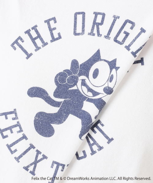 BALMYDAY'S（バルミーデイズ）の「BALMYDAYS / バルミーデイズ SLOBE別注 FELIX Tシャツ1（Tシャツ/カットソー・レディース・ネイビー/ホワイト/サックスブルー・FREE）」の6枚目の写真