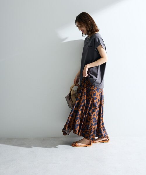 Green　Parks（グリーンパークス）の「【適ON】汗染み防止フレンチロゴTシャツ（Tシャツ/カットソー・レディース・レッド/オフホワイト/チャコールグレー/カーキ・FREE）」の22枚目の写真