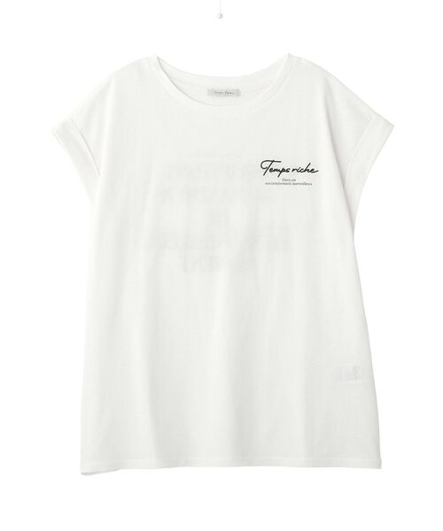 Green　Parks（グリーンパークス）の「【適ON】汗染み防止フレンチロゴTシャツ（Tシャツ/カットソー・レディース・レッド/オフホワイト/チャコールグレー/カーキ・FREE）」の9枚目の写真