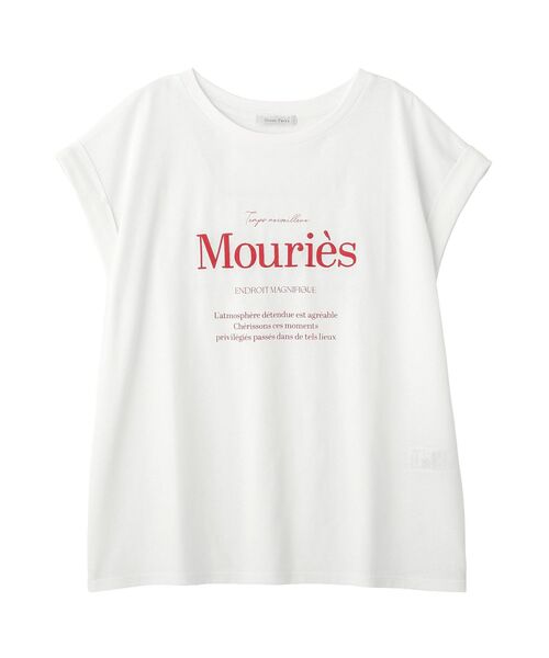 Green　Parks（グリーンパークス）の「【適ON】汗染み防止フレンチロゴTシャツ（Tシャツ/カットソー・レディース・レッド/オフホワイト/チャコールグレー/カーキ・FREE）」の11枚目の写真
