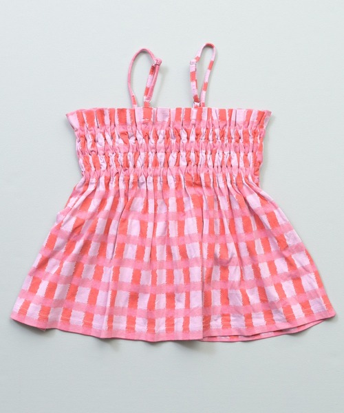 MARKEY'S（マーキーズ）の「総柄シャーリングチュニック（チュニック・キッズ・ブラウン/カーキ/ピンク・LL/S/M/L）」の6枚目の写真