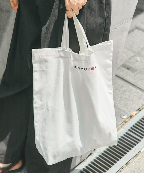 Collaboration URBAN RESEARCH（コラボレーションアーバンリサーチ）の「KAMUKURA×UR　TOTE BAG Bowls（トートバッグ・レディース・チャコールグレー/オフホワイト・ONE）」の7枚目の写真