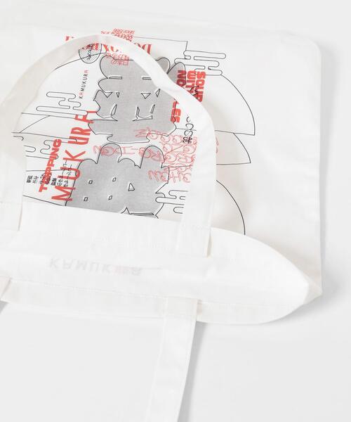 Collaboration URBAN RESEARCH（コラボレーションアーバンリサーチ）の「KAMUKURA×UR　TOTE BAG Bowls（トートバッグ・レディース・チャコールグレー/オフホワイト・ONE）」の10枚目の写真