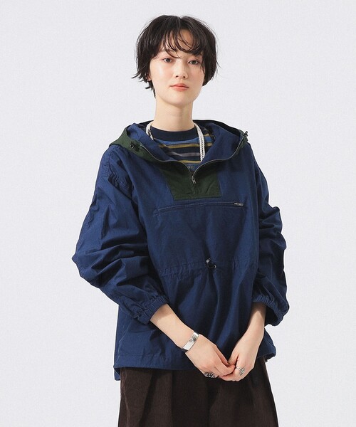 BEAMS BOY(ビームスボーイ)の「ツートーン アノラック(ブルゾン・レディース・ネイビー/ベージュ/レッド・2/1/0)」の2枚目の写真