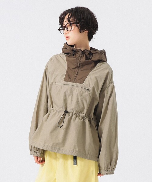 BEAMS BOY(ビームスボーイ)の「ツートーン アノラック(ブルゾン・レディース・ネイビー/ベージュ/レッド・2/1/0)」の14枚目の写真