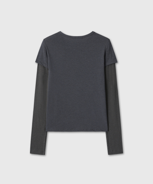 DIVEIN WOMEN(ダイブイン ウーマン)の「CONTRAST LAYERED LONG SLEEVE (NAVY)(Tシャツ/カットソー・レディース・その他・1/2)」の3枚目の写真