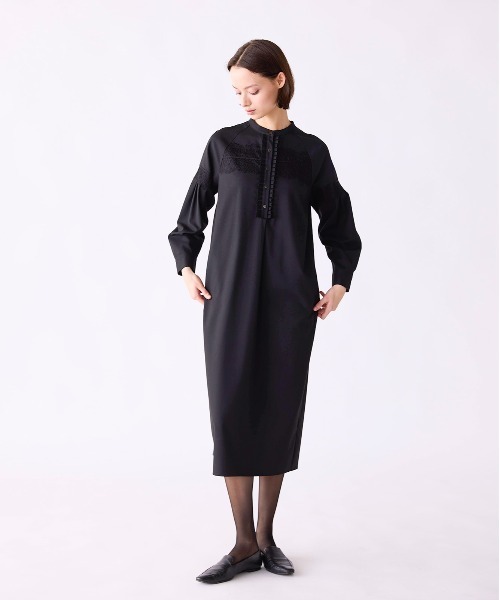Marilyn Moon(マリリンムーン)の「heather eyelash lace dress(ワンピース・レディース・ホワイト/ネイビー/チャコールグレー・FREE)」の16枚目の写真