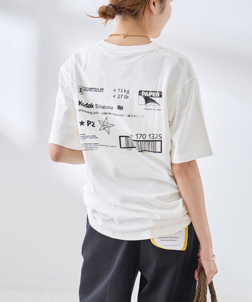 KODAK（コダック）の「KODAK/コダック Mailer Graphic ShortSleeve Tシャツ（Tシャツ/カットソー・レディース・ホワイト・MEDIUM）」の5枚目の写真