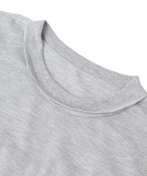 CONVERSE TOKYO(コンバーストウキョウ)の「SPINDLE LOGO SWITCHING TEE(Tシャツ/カットソー・レディース・杢グレー/ブラック・MEDIUM/SMALL)」の5枚目の写真