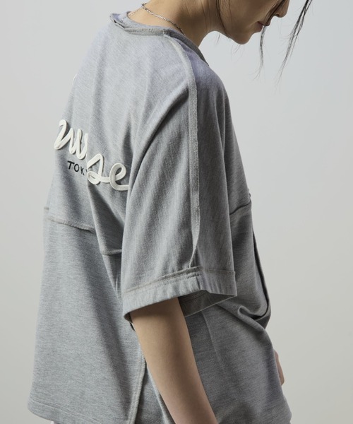 CONVERSE TOKYO(コンバーストウキョウ)の「SPINDLE LOGO SWITCHING TEE(Tシャツ/カットソー・レディース・杢グレー/ブラック・MEDIUM/SMALL)」の17枚目の写真