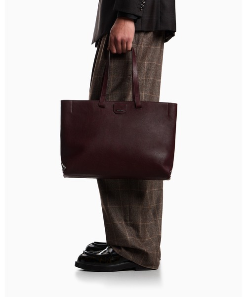 EMPORIO ARMANI(エンポリオアルマーニ)の「【エンポリオ アルマーニ】ショッパー バッファローレザー(トートバッグ・メンズ・ボルドー・FREE)」の1枚目の写真