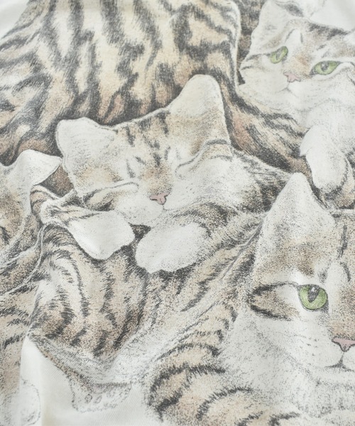 VINTAGE（ヴィンテージ）の「【USED】90’s KATZ Cat アニマルTシャツ USA製（Tシャツ/カットソー・メンズ・ホワイト・X-LARGE）」の4枚目の写真