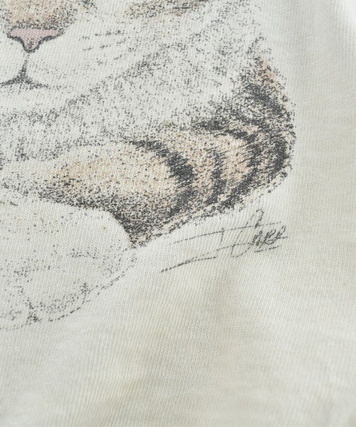 VINTAGE（ヴィンテージ）の「【USED】90’s KATZ Cat アニマルTシャツ USA製（Tシャツ/カットソー・メンズ・ホワイト・X-LARGE）」の5枚目の写真