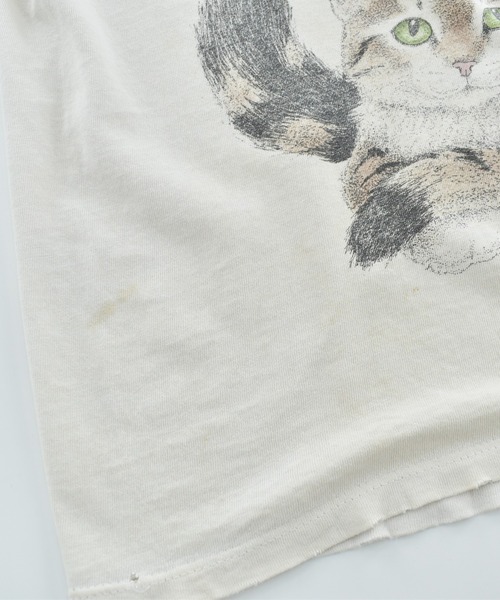 VINTAGE（ヴィンテージ）の「【USED】90’s KATZ Cat アニマルTシャツ USA製（Tシャツ/カットソー・メンズ・ホワイト・X-LARGE）」の7枚目の写真