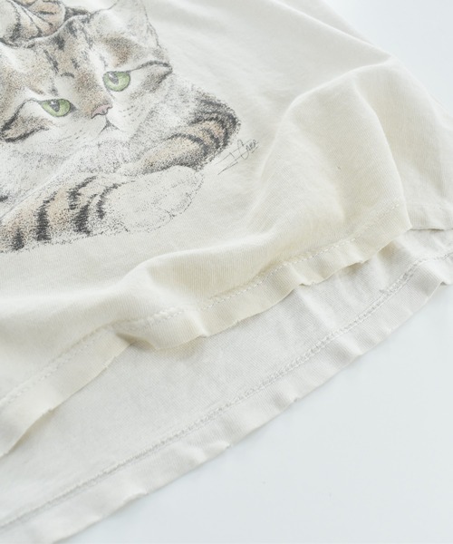 VINTAGE（ヴィンテージ）の「【USED】90’s KATZ Cat アニマルTシャツ USA製（Tシャツ/カットソー・メンズ・ホワイト・X-LARGE）」の8枚目の写真