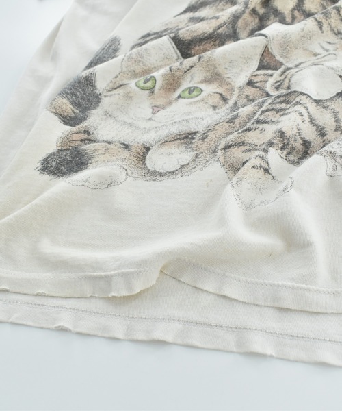 VINTAGE（ヴィンテージ）の「【USED】90’s KATZ Cat アニマルTシャツ USA製（Tシャツ/カットソー・メンズ・ホワイト・X-LARGE）」の9枚目の写真