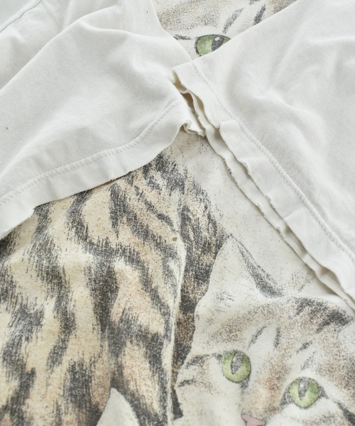 VINTAGE（ヴィンテージ）の「【USED】90’s KATZ Cat アニマルTシャツ USA製（Tシャツ/カットソー・メンズ・ホワイト・X-LARGE）」の12枚目の写真