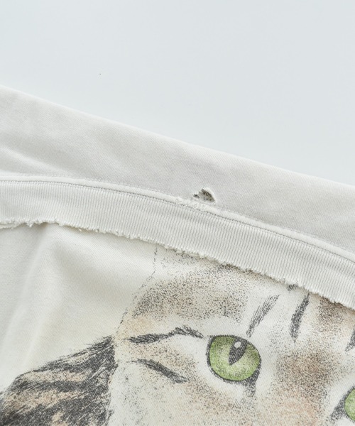 VINTAGE（ヴィンテージ）の「【USED】90’s KATZ Cat アニマルTシャツ USA製（Tシャツ/カットソー・メンズ・ホワイト・X-LARGE）」の13枚目の写真