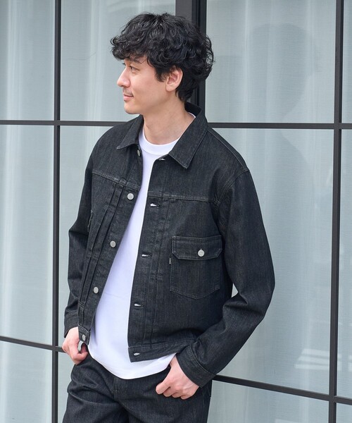 coen（コーエン）の「【C.DENIMS】トラッカーデニムジャケット（デニムジャケット・メンズ・コバルトブルー/ネイビー/ブラック・M/XL/L）」の6枚目の写真
