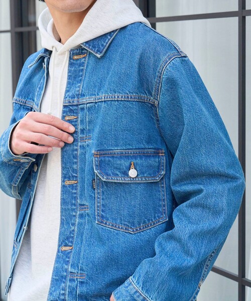 coen（コーエン）の「【C.DENIMS】トラッカーデニムジャケット（デニムジャケット・メンズ・コバルトブルー/ネイビー/ブラック・M/XL/L）」の21枚目の写真