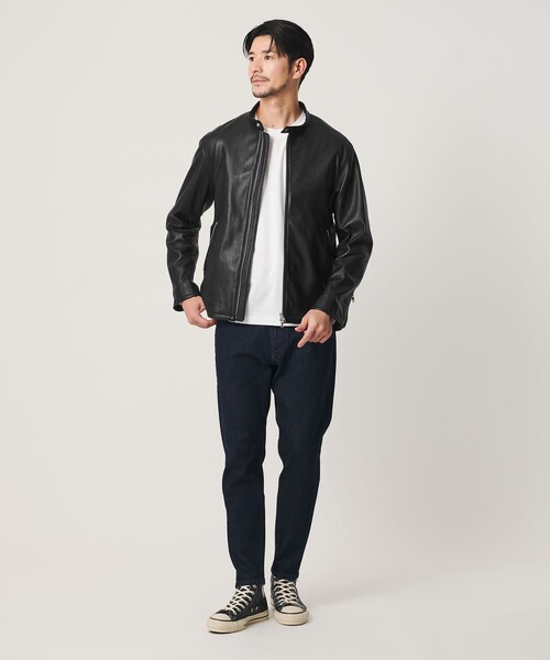 BEAUTY&YOUTH UNITED ARROWS(ビューティーアンドユースユナイテッドアローズ)の「【WEB限定 WARDROBE SMART】 シープ シングル ライダースジャケット(ライダースジャケット・メンズ・ブラック・XL/L/M/S)」の5枚目の写真
