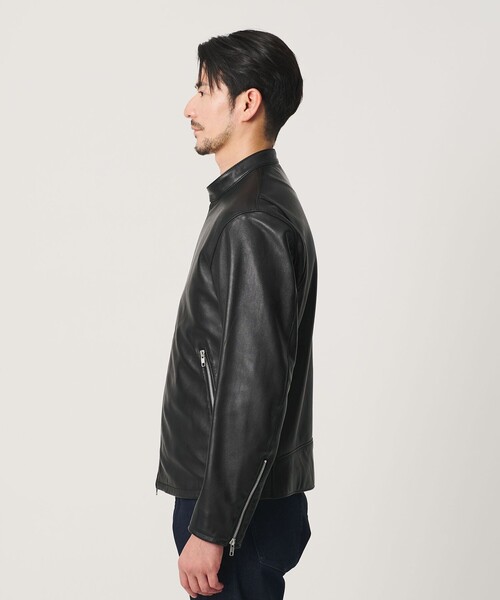 BEAUTY&YOUTH UNITED ARROWS(ビューティーアンドユースユナイテッドアローズ)の「【WEB限定 WARDROBE SMART】 シープ シングル ライダースジャケット(ライダースジャケット・メンズ・ブラック・XL/L/M/S)」の8枚目の写真