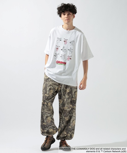 niko and...(ニコアンド)の「【Courage the Cowardly Dog(おくびょうなカーレッジくん)】グラフィックT(Tシャツ/カットソー・メンズ・チャコール/ホワイト・MEDIUM/LARGE)」の11枚目の写真