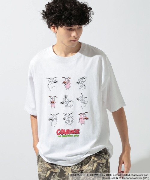 niko and...(ニコアンド)の「【Courage the Cowardly Dog(おくびょうなカーレッジくん)】グラフィックT(Tシャツ/カットソー・メンズ・チャコール/ホワイト・MEDIUM/LARGE)」の14枚目の写真