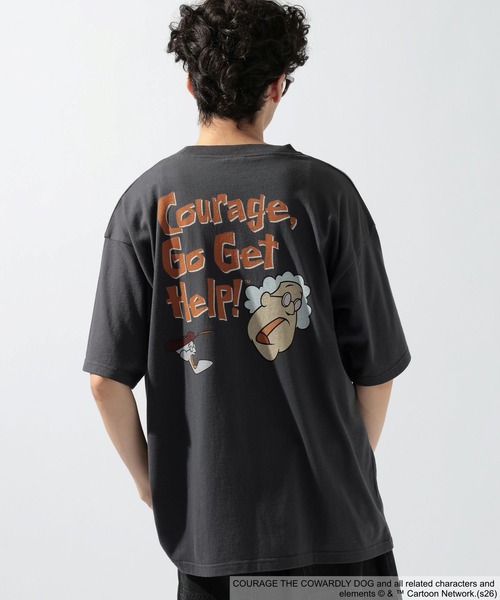 niko and...(ニコアンド)の「【Courage the Cowardly Dog(おくびょうなカーレッジくん)】グラフィックT(Tシャツ/カットソー・メンズ・チャコール/ホワイト・MEDIUM/LARGE)」の18枚目の写真