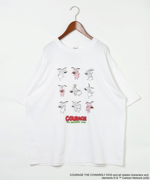niko and...(ニコアンド)の「【Courage the Cowardly Dog(おくびょうなカーレッジくん)】グラフィックT(Tシャツ/カットソー・メンズ・チャコール/ホワイト・MEDIUM/LARGE)」の19枚目の写真