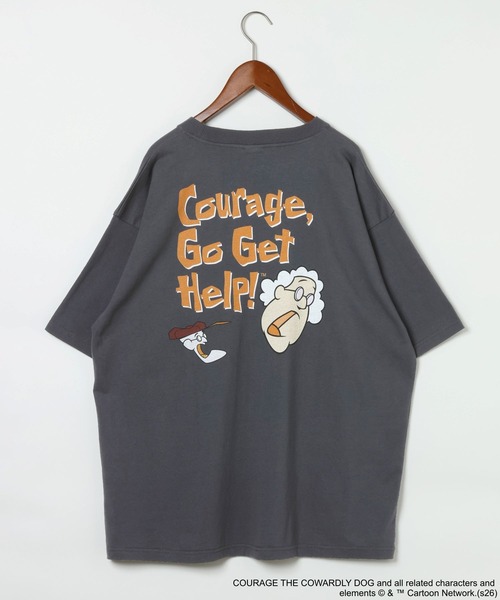 niko and...(ニコアンド)の「【Courage the Cowardly Dog(おくびょうなカーレッジくん)】グラフィックT(Tシャツ/カットソー・メンズ・チャコール/ホワイト・MEDIUM/LARGE)」の22枚目の写真