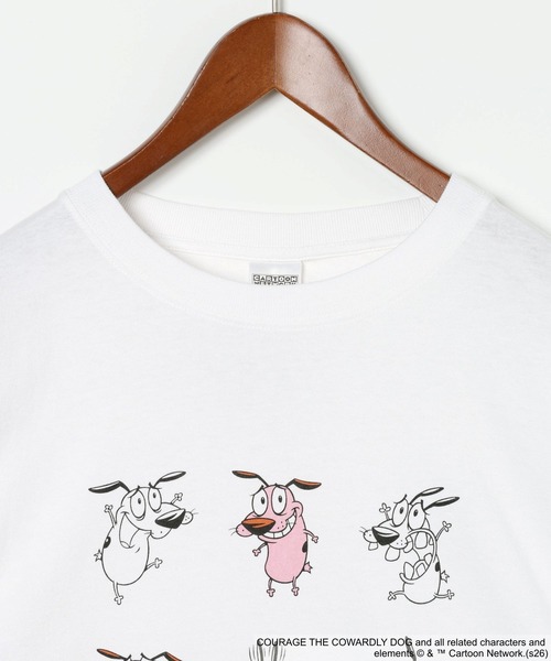 niko and...(ニコアンド)の「【Courage the Cowardly Dog(おくびょうなカーレッジくん)】グラフィックT(Tシャツ/カットソー・メンズ・チャコール/ホワイト・MEDIUM/LARGE)」の3枚目の写真
